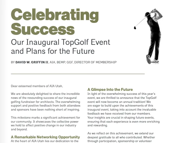 Griffin EnerG inaugural TopGolf event article